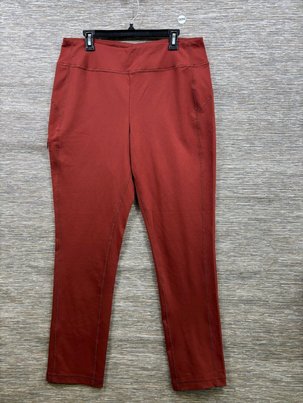 Duluth Trading Co Women's Noga Classic Slim Leg Pants Sz Lx31 Burgundy High Rise